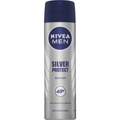 Nivea spray Silver Protec 150ml pro muže | Kosmetické a dentální výrobky - Pánská kosmetika - Deodoranty - Spray Nivea spray Silver Protec 150ml pro muže | Kosmetické a dentální výrobky - Pánská kosmetika - Deodoranty - Spray